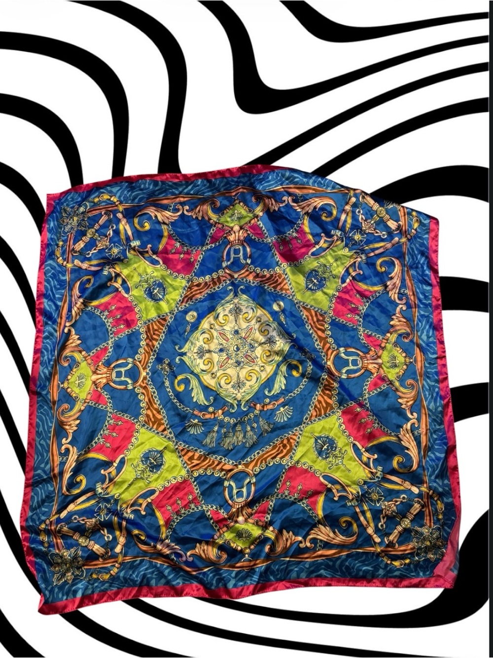 Silk-Feel Decorative Scarf